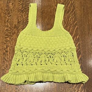 Zara Green Knit Tank Top